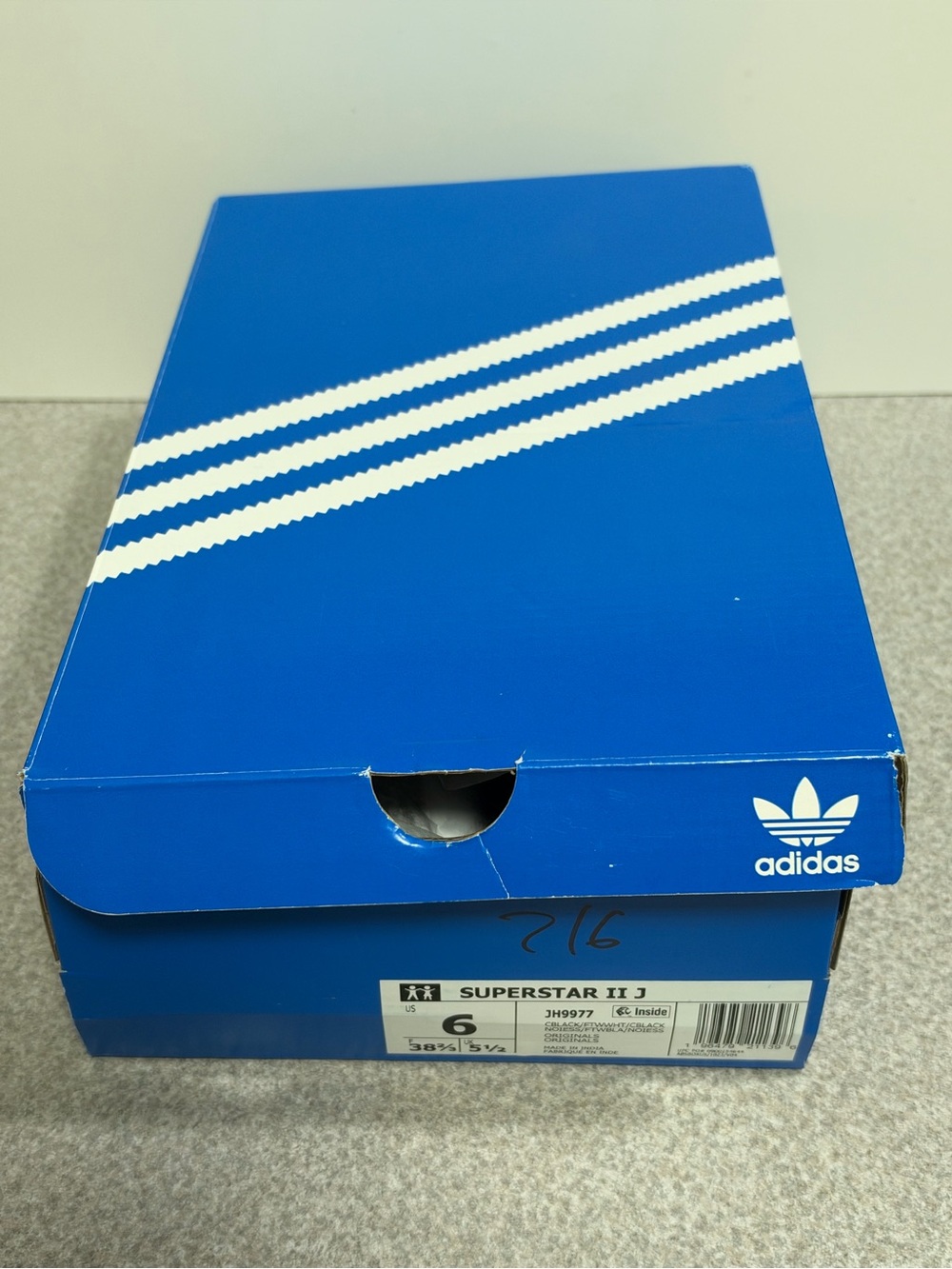 adidas Superstar II Black White (GS) Size 6Y NEW JH9977 - Picture 10 of 11